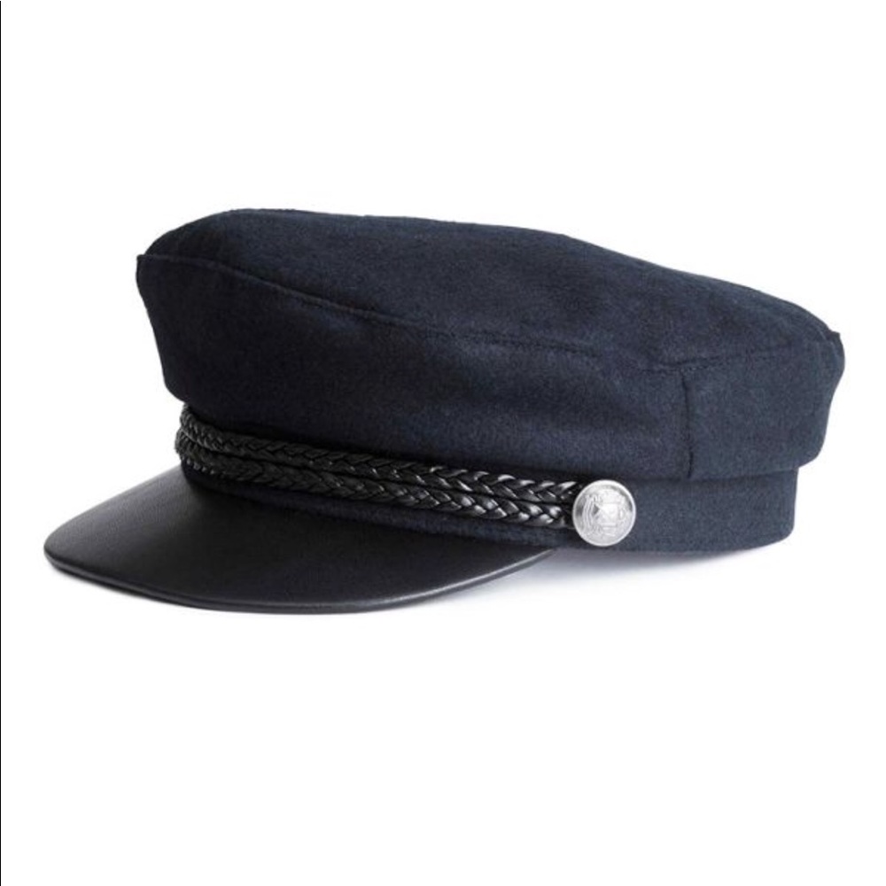 H&M Navy baker boy hat